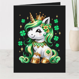 Cute Unicorn Shamrock St Patricks Day  Card