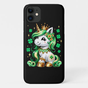 Cute Unicorn Shamrock St Patricks Day  iPhone 11 Case