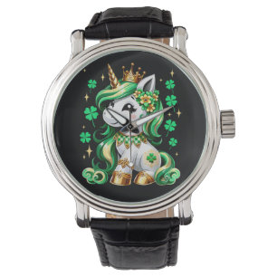 Cute Unicorn Shamrock St Patricks Day  Watch