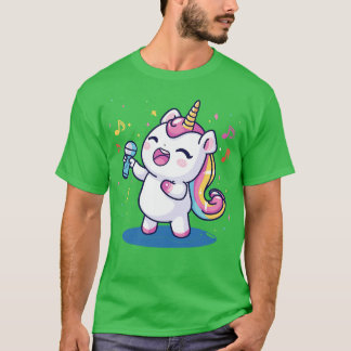 Cute unicorn singing T-Shirt