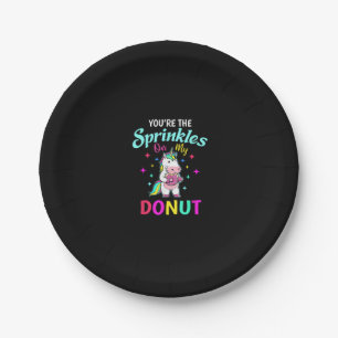 Cute Unicorn Sprinkles Your Donut Adult Kids Dough Paper Plate