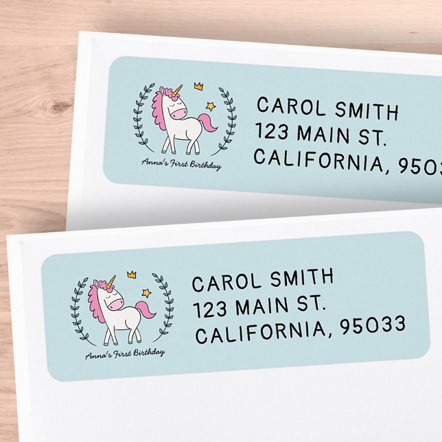 Cute Unicorn sur Laurels. Anniversaire (Créateur téléchargé)