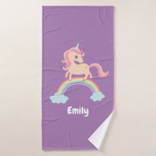 Cute Unicorn Sur Rainbow Girls Personnalisé