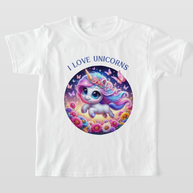 cute unicorn T-Shirt (Laydown)