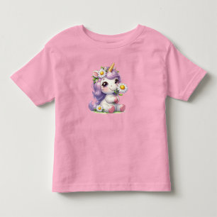 Cute Unicorn Theme Toddler T-shirt