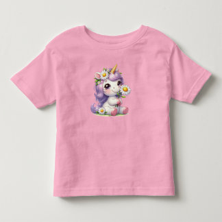 Cute Unicorn Theme Toddler T-shirt