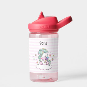 Cute Unicorn Toddler Personalize Name Durable Water Bottle