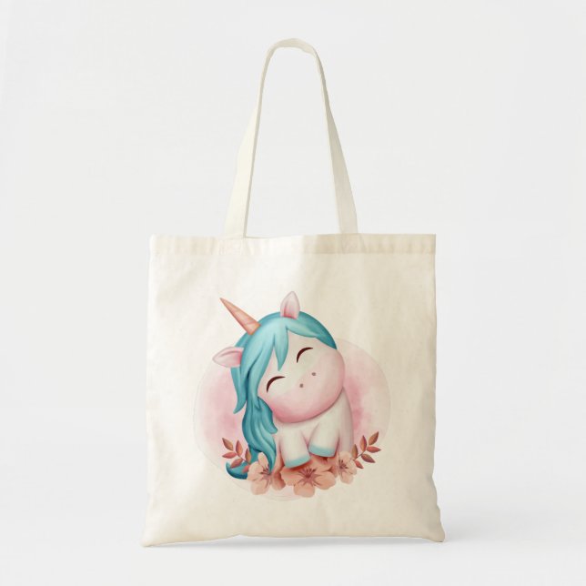 Cute Unicorn Tote Bag (Front)
