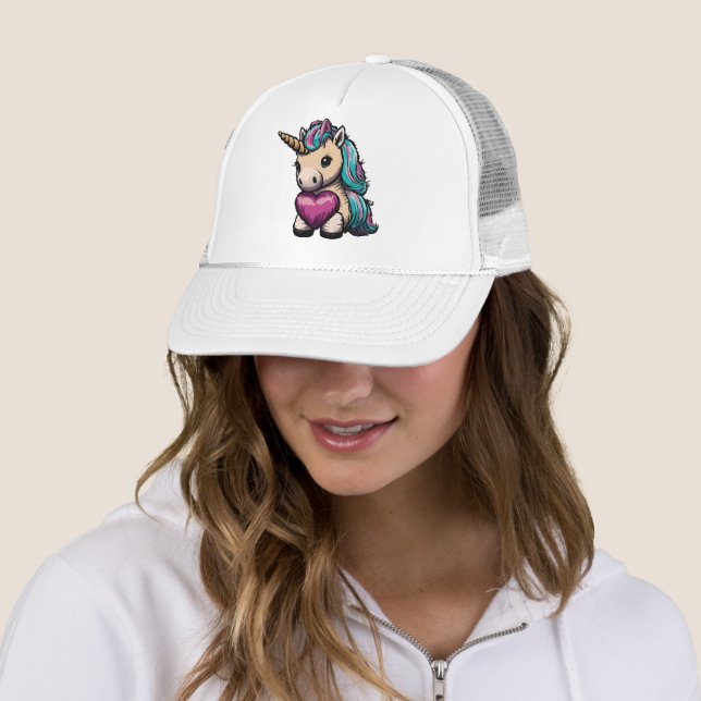 Cute Unicorn Trucker Hat (In Situ)
