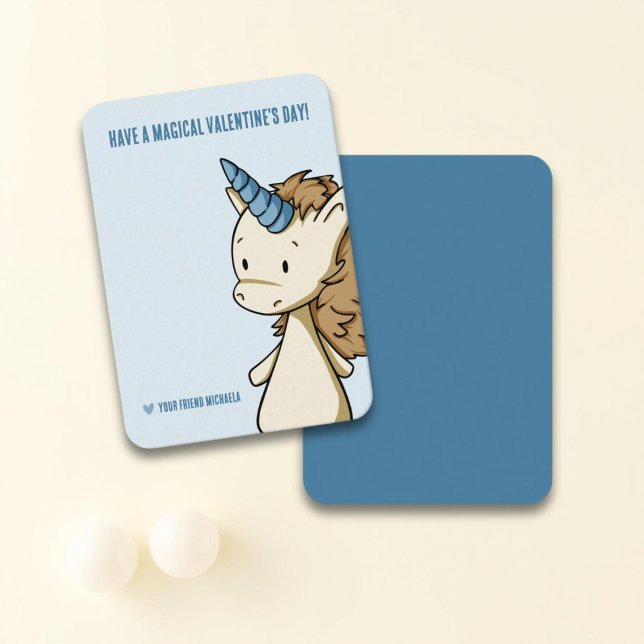 Cute Unicorn Valentine's Day Classroom Card (Creator Uploaded)