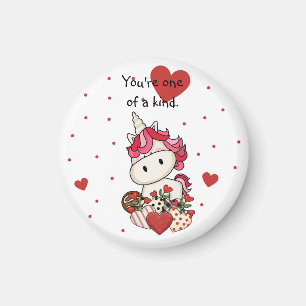 Cute Unicorn Valentine's Day Magnet