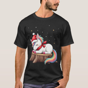 Cute Unicorn with Scarf Christmas Xmas Holiday T-S T-Shirt