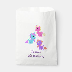 Cute Unicorns Birthday Party Favour Bag
