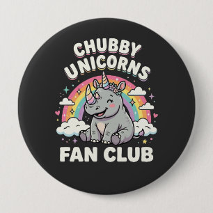 Cute Unicorns Fan Club Magical Rainbow Unicorn 4 Inch Round Button