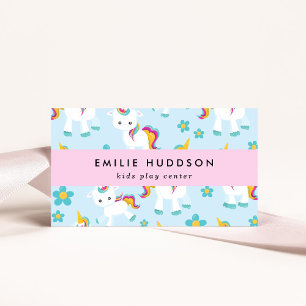 Cute Unicorns, Kids Play Centre, Activity Centre Business Card