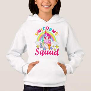 Cute Unicorns Squad Rainbow Ice-cream  Girls