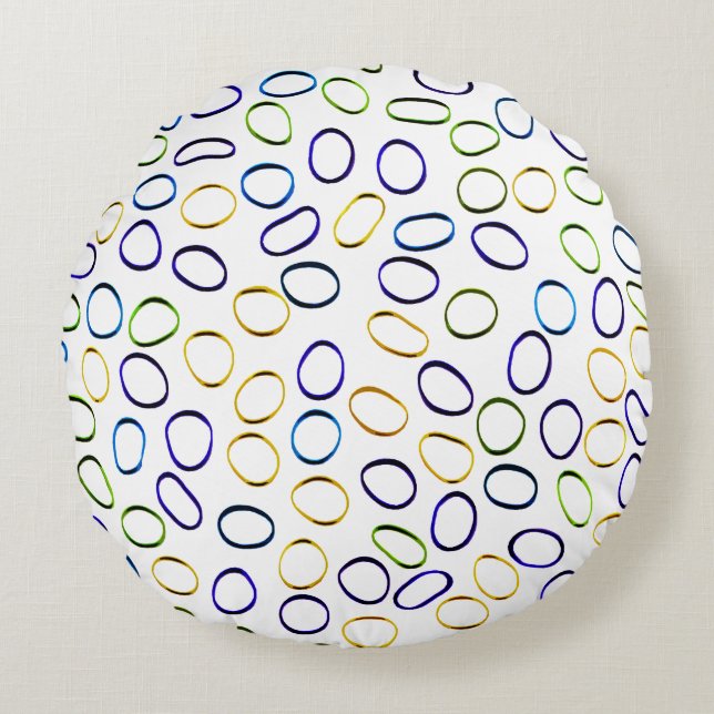 Cute Unique Abstract Pattern Round Pillow (Front)