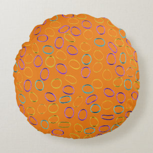 Cute Unique Abstract Pattern Round Pillow
