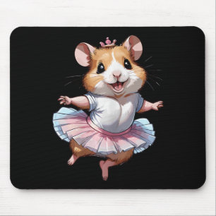 Cute Unique And Modern Hamster Ballet And Ballerin Mouse Pad