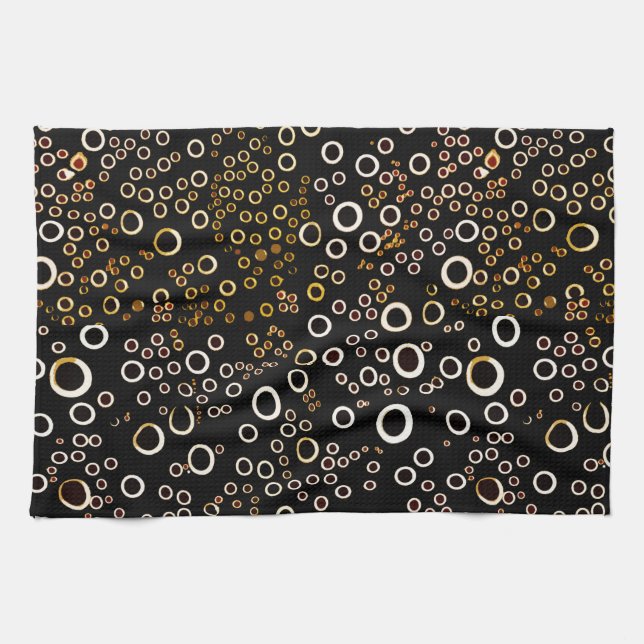 Cute Unique Bubble Pattern Kitchen Towel (Horizontal)