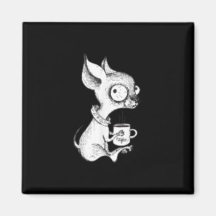 Cute Unique Chihuahua Coffee Art Dog Lover Gift Magnet