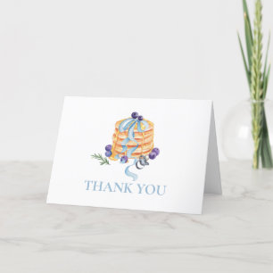 Cute Unique French Blueberry Pancake Baby Shower  Thank You Card