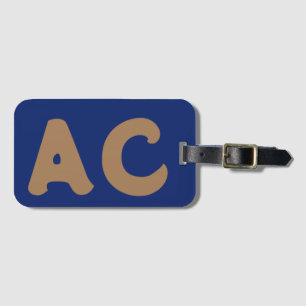 Cute Unique Initial Monogram Personalised Luggage Tag
