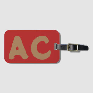 Cute Unique Initial Monogram Personalized Luggage Tag
