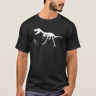 Cute Unique Walking With T Rex Skeleton Gift T-Shirt