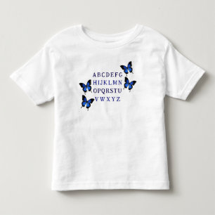 Cute Unisex Alphabet Butterfly Toddler T-Shirt