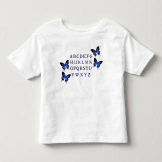 Cute Unisex Alphabet Butterfly Toddler T-Shirt