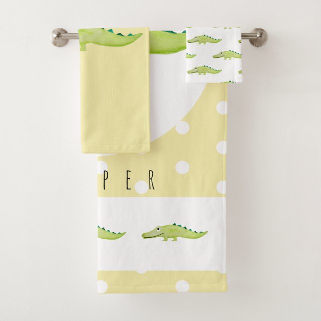 Cute Unisex Aquarelle Crocodile Safari bébé/enfant (En situation)