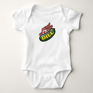 Cute unisex baby big dill pickle bodysuit