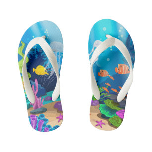 Cute unisex ocean fish Kid's Kid's Flip Flops