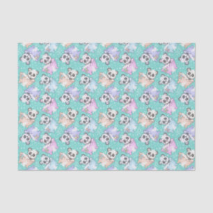 cute unisex panda bear tiled pattern  tissue paper