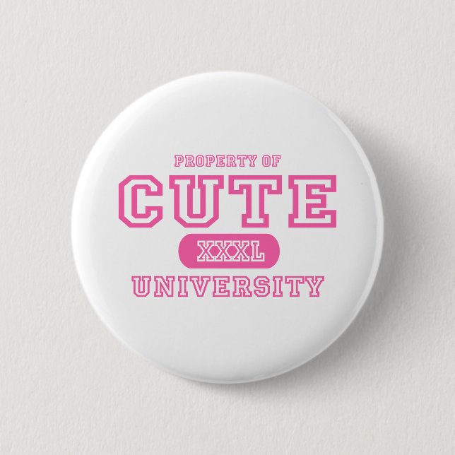 Cute University 2 Inch Round Button (Front)