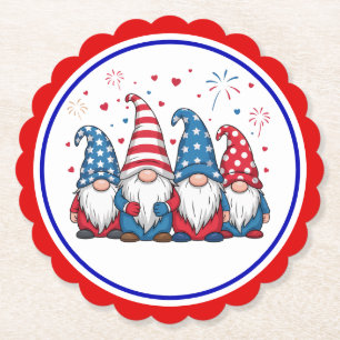 Cute USA American Gnomes Cartoon-68123 Paper Coaster