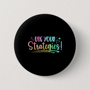 Cute Use Your Strategies Test Day State Testing Ex 2 Inch Round Button