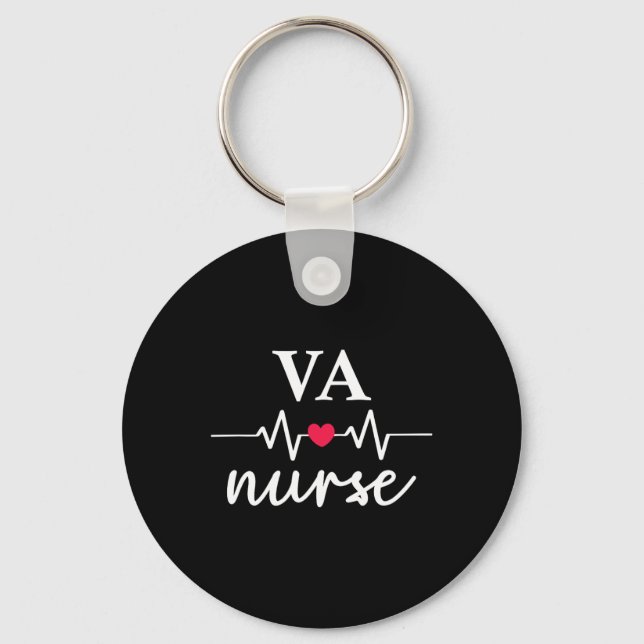 Cute Va Nurse Rn Nursing Department  Keychain (Front)