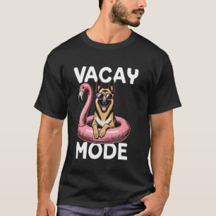Cute Vacay Mode German Shepherd Dog Mom Summer Vac T-Shirt