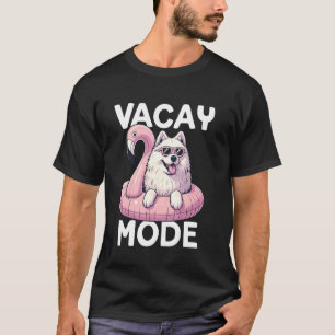 Cute Vacay Mode Samoyed Dog Mom Summer Vacation Tr T-Shirt