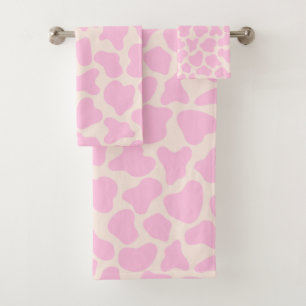 Cute Vache Poster de animal Motif esthétique rose