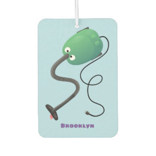 Cute vacuum cleaner cartoon humour air freshener