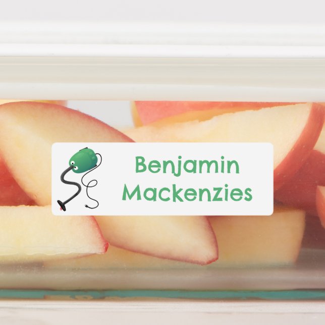 Cute vacuum cleaner cartoon humour personalized (Affixed)