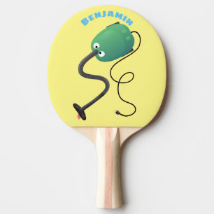 Cute vacuum cleaner cartoon humour ping pong paddle
