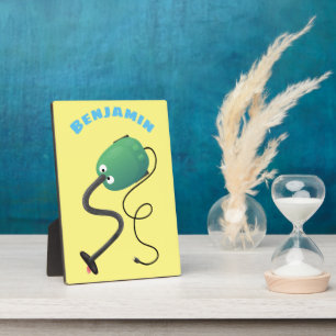 Cute vacuum cleaner cartoon humour plaque