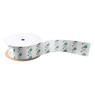 Cute vacuum cleaner cartoon humour satin ribbon