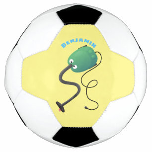 Cute vacuum cleaner cartoon humour soccer ball