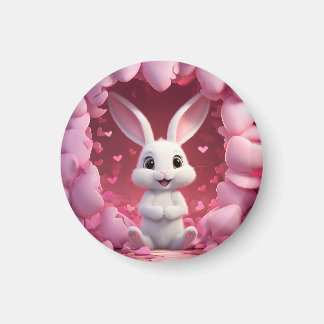 Cute Valentine Bunny Magnet 