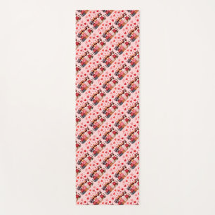 Cute Valentine Cats in Heart Sunglasses Yoga Mat